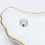 Срібне кільце Proba з топазом Лондон Блю 0.32ct, вага виробу 4,03 г (2167709) 17.5 розмір, фото 7