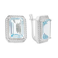 Срібні сережки Proba з натуральним топазом 18.54ct (2167754)