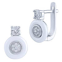 Срібні сережки Proba з керамікою (1904152)