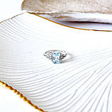 Срібне кільце Proba з натуральним топазом 2.13ct, вага виробу 2,85 г (2167808) 17.5 розмір, фото 8