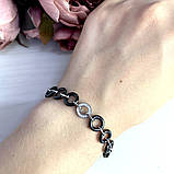 Срібний браслет Proba з керамікою, вага виробу 11,38 г (1909591) 1820 розмір, фото 3