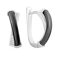 Срібні сережки Proba з керамікою (2168010)