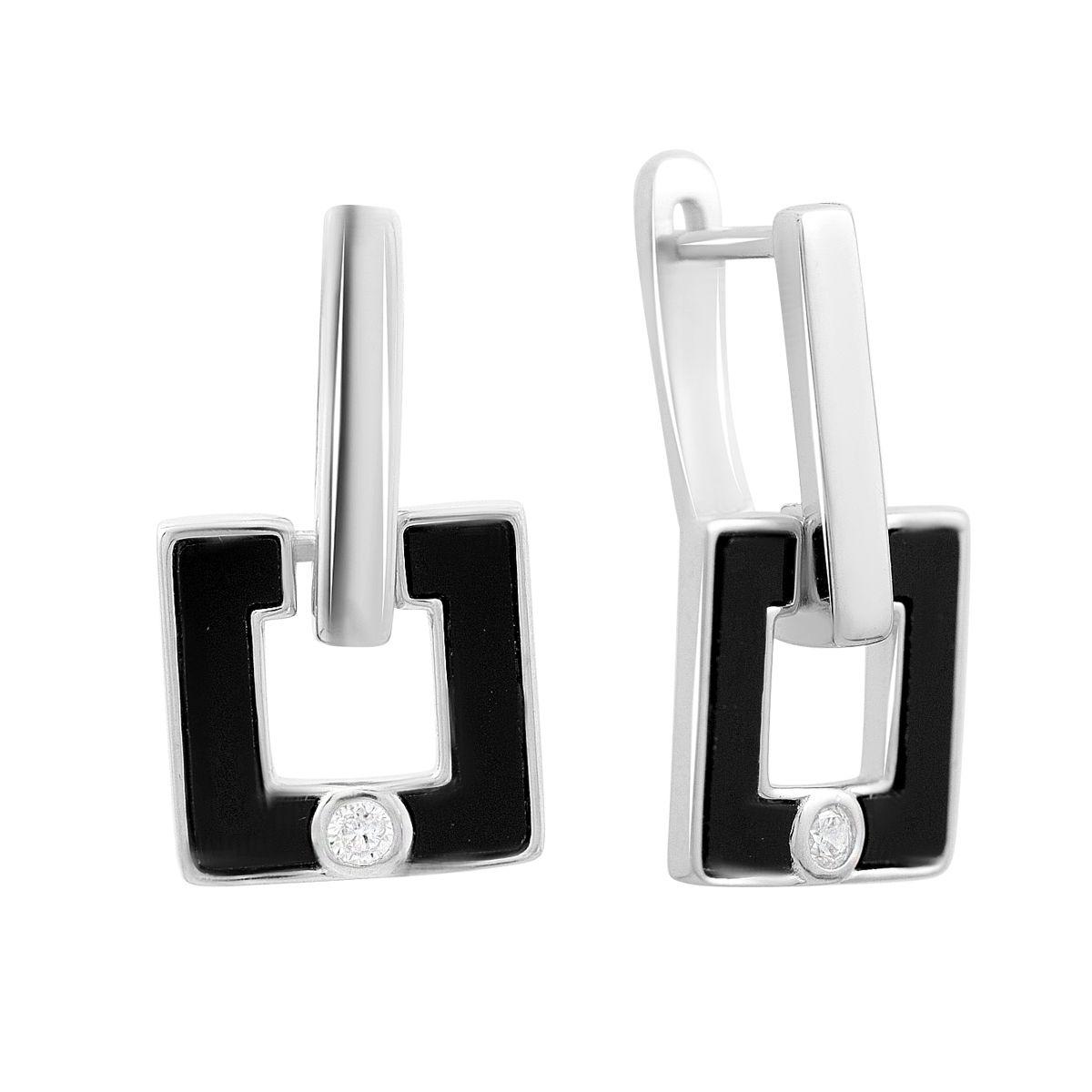 Срібні сережки Proba з ємаллю (2168058), фото 1