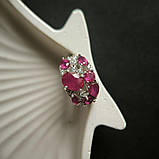 Срібне кільце Proba з натуральним рубіном 4.235ct, вага виробу 4,2 г (2187905) 17.5 розмір, фото 3