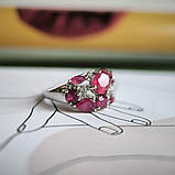 Срібне кільце Proba з натуральним рубіном 4.235ct, вага виробу 4,2 г (2187905) 17.5 розмір, фото 5