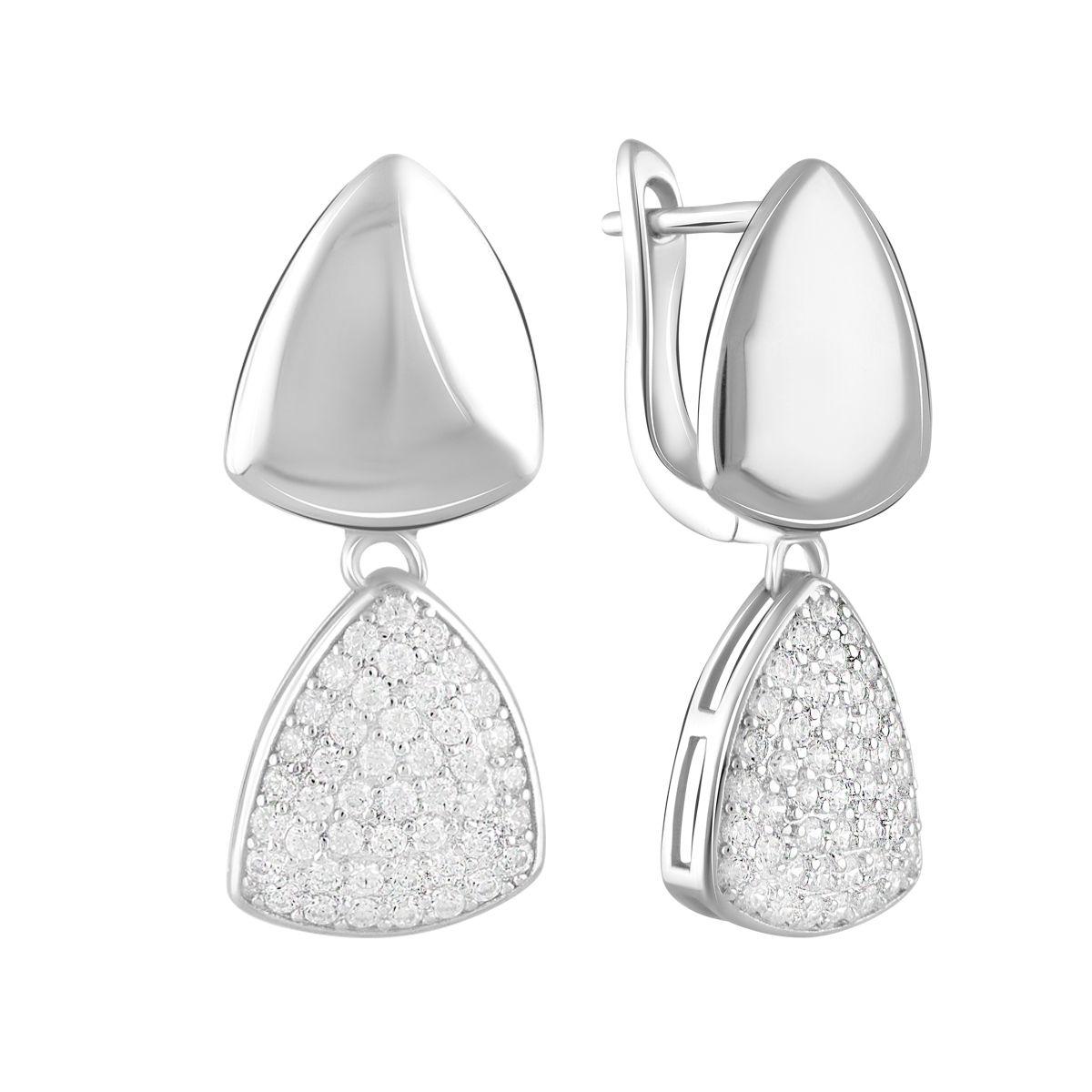 Срібні сережки Proba з фіанітами (2096542), фото 1