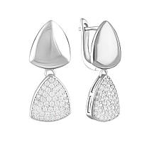 Срібні сережки Proba з фіанітами (2096542)