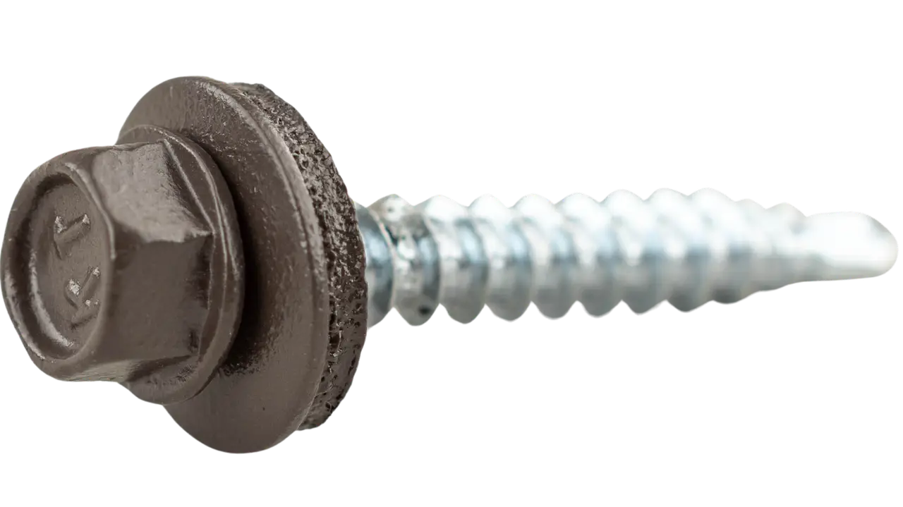 Саморіз покрівельний по дереву 48*35 8019 (250шт), фото 1