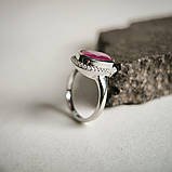 Срібне кільце Proba з натуральним рубіном 6.048ct, вага виробу 5,98 г (2188001) 17.5 розмір, фото 2