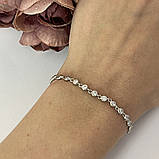 Срібний браслет Proba з фіанітами, вага виробу 3,3 г (2097662) adjustable розмір, фото 2