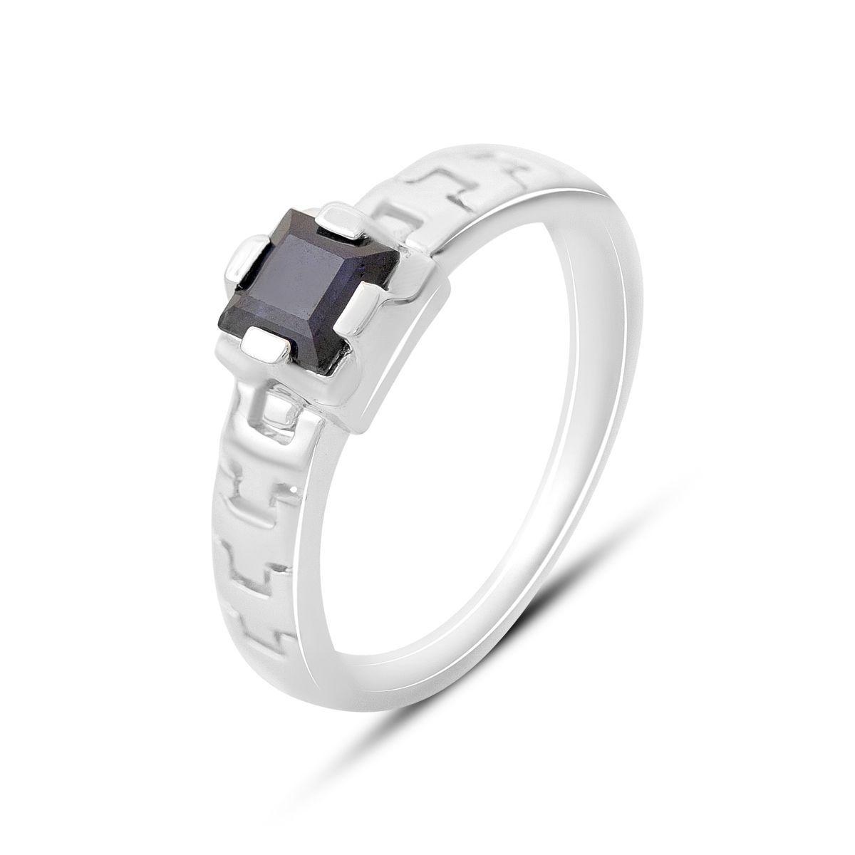 Срібне кільце Proba з натуральним сапфіром 0.75ct, вага виробу 2,76 г (2168768) 18 розмір, фото 1