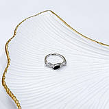 Срібне кільце Proba з натуральним сапфіром 0.62ct, фіанітами, вага виробу 2,42 г (2168782) 18 розмір, фото 7