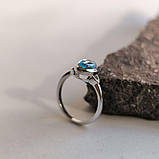 Срібне кільце Proba з натуральним топазом 1.825ct, вага виробу 2,52 г (2188254) 18 розмір, фото 2