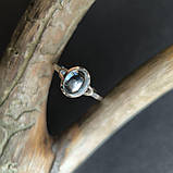 Срібне кільце Proba з натуральним топазом 1.825ct, вага виробу 2,52 г (2188254) 18 розмір, фото 3