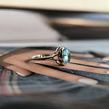 Срібне кільце Proba з натуральним топазом 1.825ct, вага виробу 2,52 г (2188254) 18 розмір, фото 5