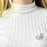 Срібна брошка Proba з фіанітами (2101161), фото 4