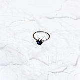 Срібне кільце Proba з натуральним сапфіром 1.6ct, вага виробу 2,14 г (2168799) 18 розмір, фото 6
