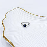 Срібне кільце Proba з натуральним сапфіром 1.6ct, вага виробу 2,14 г (2168799) 18 розмір, фото 7