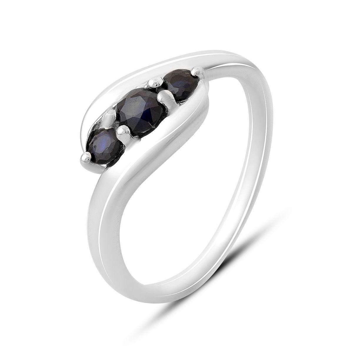 Срібне кільце Proba з натуральним сапфіром 0.683ct, вага виробу 2,93 г (2168829) 17 розмір, фото 1