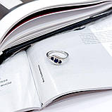 Срібне кільце Proba з натуральним сапфіром 0.683ct, вага виробу 2,93 г (2168829) 17 розмір, фото 2