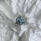 Срібне кільце Proba з натуральним топазом 3.232ct, вага виробу 3,74 г (2188315) 18 розмір, фото 3