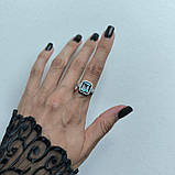 Срібне кільце Proba з натуральним топазом 3.232ct, вага виробу 3,74 г (2188315) 18 розмір, фото 6