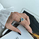 Срібне кільце Proba з натуральним топазом 3.232ct, вага виробу 3,74 г (2188315) 18 розмір, фото 7