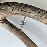 Срібне кільце Proba з натуральним топазом 0.98ct, вага виробу 1,91 г (2188339) 18 розмір, фото 3