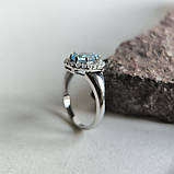 Срібне кільце Proba з натуральним топазом 1.888ct, вага виробу 3,19 г (2188384) 18 розмір, фото 2