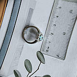 Срібне кільце Proba з натуральним топазом 1.888ct, вага виробу 3,19 г (2188384) 18 розмір, фото 4