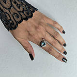 Срібне кільце Proba з натуральним топазом 1.888ct, вага виробу 3,19 г (2188384) 18 розмір, фото 6