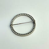 Срібна брошка Proba з фіанітами (2102250), фото 4