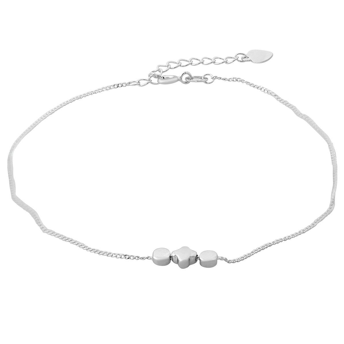 Срібний браслет на ногу Proba з без каменів, вага виробу 1,95 г (2169482) 2326 розмір, фото 1