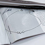 Срібний браслет на ногу Proba з без каменів, вага виробу 1,95 г (2169482) 2326 розмір, фото 2