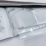 Срібний браслет на ногу Proba з без каменів, вага виробу 1,95 г (2169482) 2326 розмір, фото 3