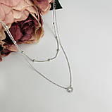 Срібне кольє Proba з фіанітами, вага виробу 5,21 г (2102625) 450500 розмір, фото 3