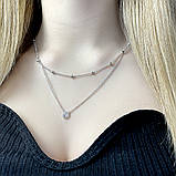 Срібне кольє Proba з фіанітами, вага виробу 5,21 г (2102625) 450500 розмір, фото 4