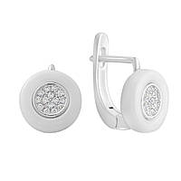 Срібні сережки Proba з керамікою (2169710)