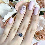 Срібне кільце Proba з натуральним сапфіром 1.35ct, вага виробу 2,35 г (1938263) 17.5 розмір, фото 3