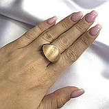 Срібне кільце Proba з котячим оком 16.65ct, вага виробу 8,41 г (1944837) 16.5 розмір, фото 3