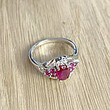 Срібне кільце Proba з натуральним рубіном 1.38ct, вага виробу 2,97 г (1947005) 17.5 розмір, фото 2