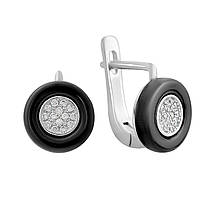 Срібні сережки Proba з керамікою (2169741)