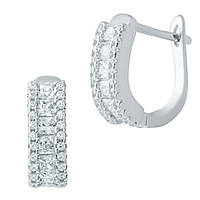 Срібні сережки Proba з фіанітами (1952245)