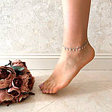 Срібний браслет на ногу Proba з без каменів, вага виробу 3,46 гр (1952900) 2326 розмір, фото 2