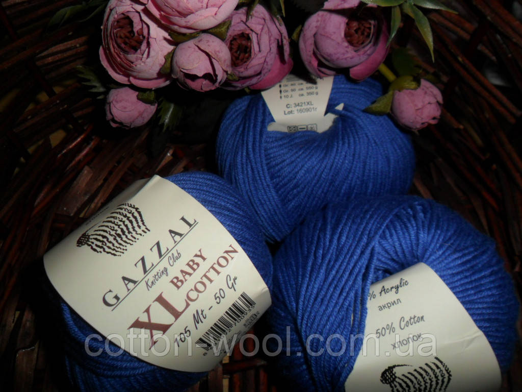 Gazzal Baby cotton XL 3421 волошковий