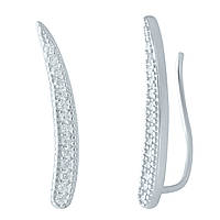 Срібні сережки Proba з фіанітами (1955956)