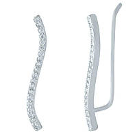 Срібні сережки Proba з фіанітами (1956069)