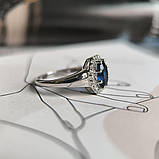 Срібне кільце Proba із сапфіром nano 1.388ct, вага виробу 3,21 г (2188865) 18 розмір, фото 5