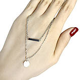 Срібне кольє Proba з без каменів, вага виробу 3,74 гр (1965160) 400450 розмір, фото 3