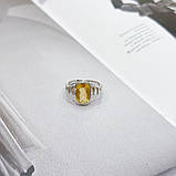 Срібне кільце Proba з цитрином nano 3.2ct, вага виробу 4,1 г (2170402) 18.5 розмір, фото 2